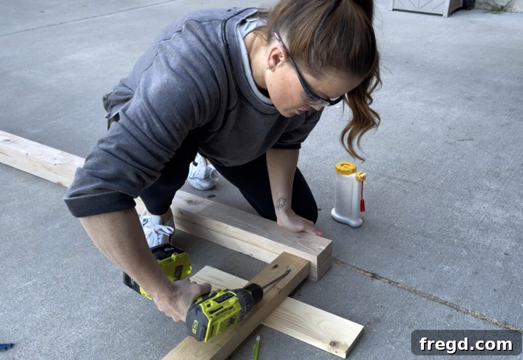 Craft Your Own Canopy Bed 11 Attaching top side rails to the legs