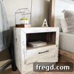 Finished DIY Nightstand with Drawer, showcasing craftsmanship
