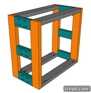Attaching top and bottom supports to frames