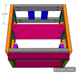 Securing the internal shelf