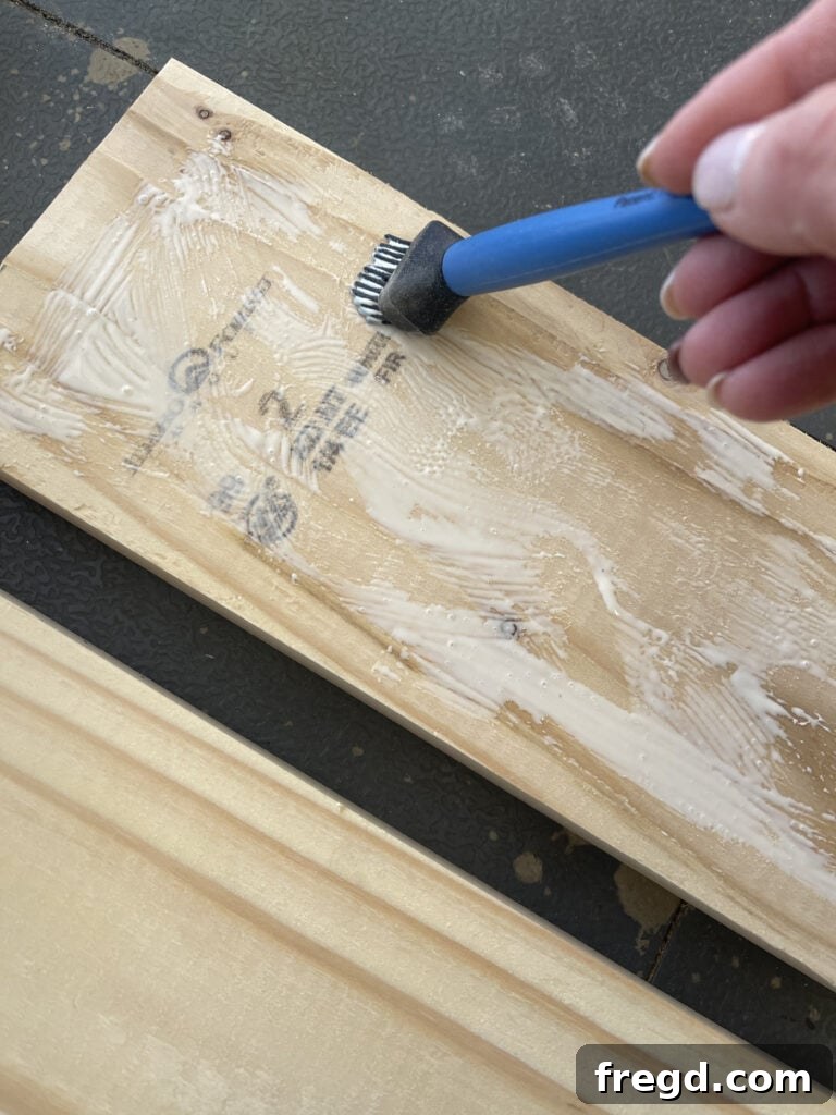 Cutting 10-degree angles for the X-base leg components.