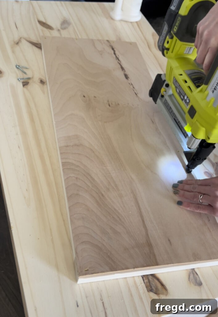 Handmade Craft Storage Cabinet 22 Attaching the door panel