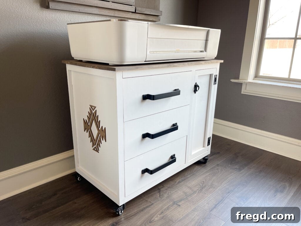 Handmade Craft Storage Cabinet 27 Completed DIY Craft Cabinet