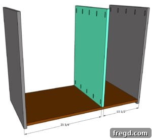Handmade Craft Storage Cabinet 36 Middle Divider Attachment