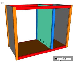 Handmade Craft Storage Cabinet 38 Attaching Face Frame