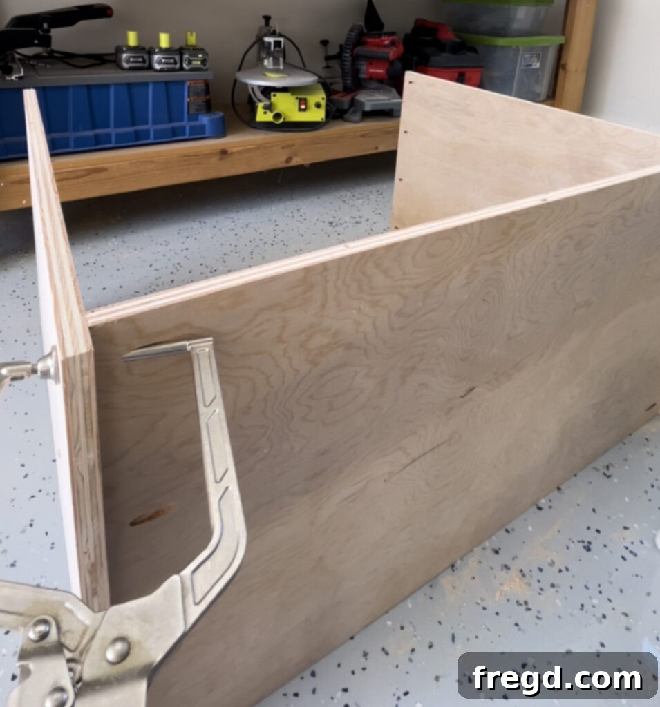 Handmade Craft Storage Cabinet 7 Using Kreg Right Angle Clamp