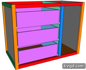 Handmade Craft Storage Cabinet 43 Drawer Installation