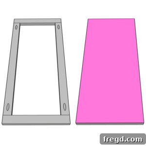Handmade Craft Storage Cabinet 45 Door Assembly