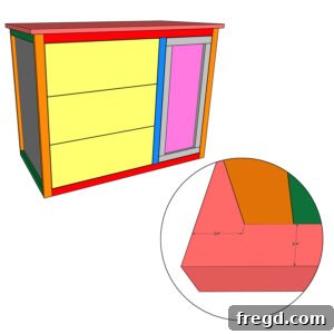 Handmade Craft Storage Cabinet 47 Top Panel Attachment