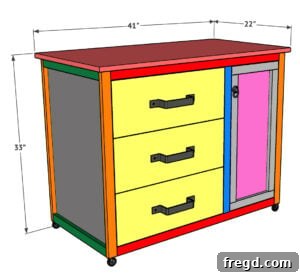 Handmade Craft Storage Cabinet 48 Finished Cabinet with Hardware