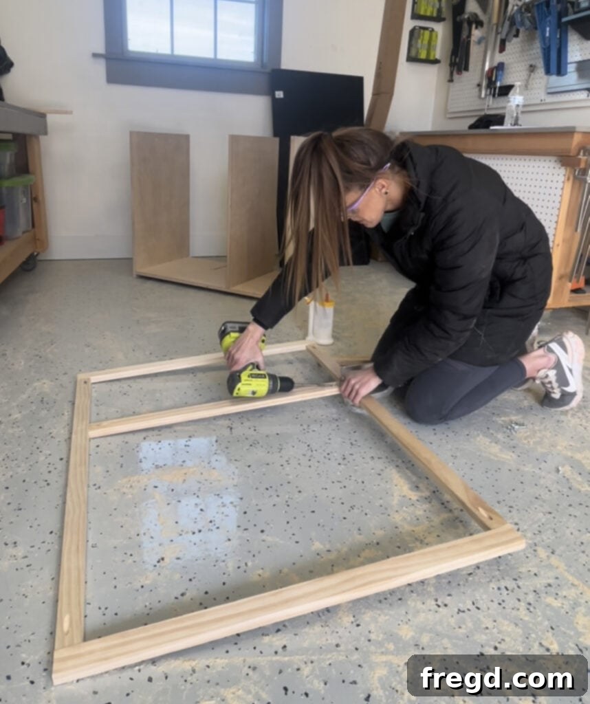 Handmade Craft Storage Cabinet 11 Building the face frame assembly