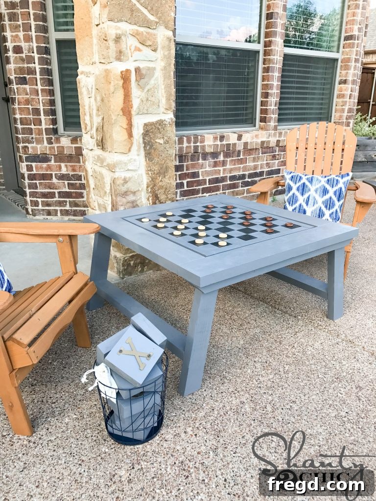 DIY outdoor game table