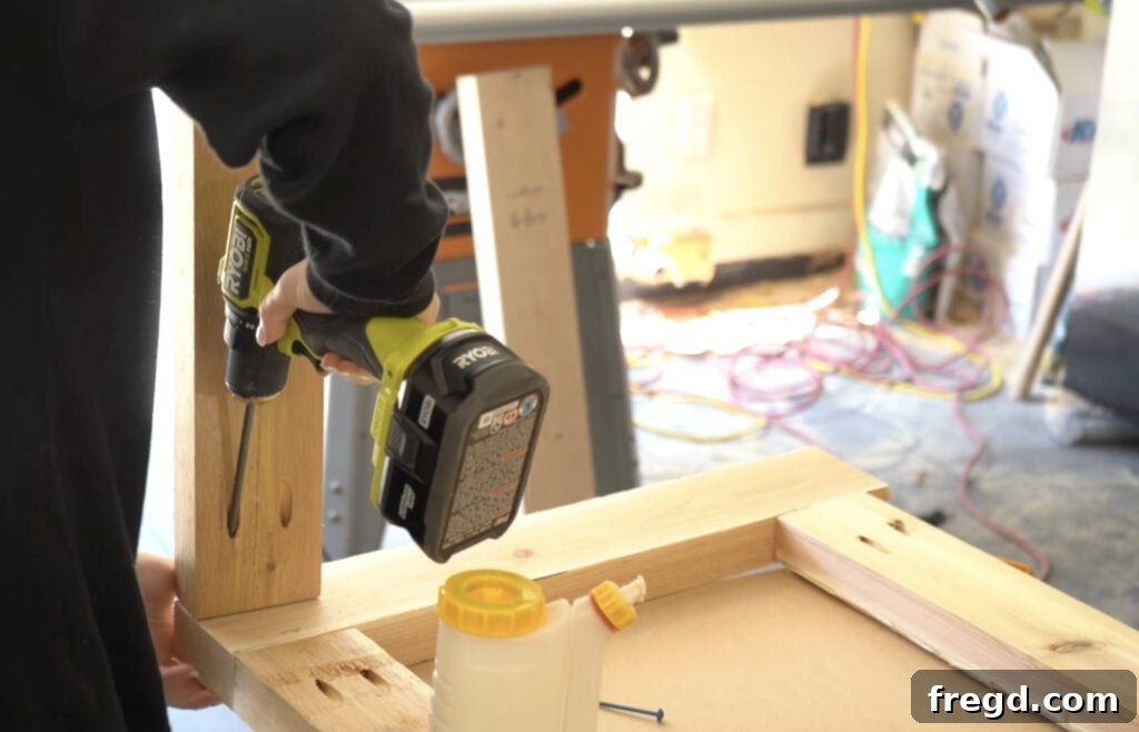 Connecting planter box long frame assemblies with short pieces
