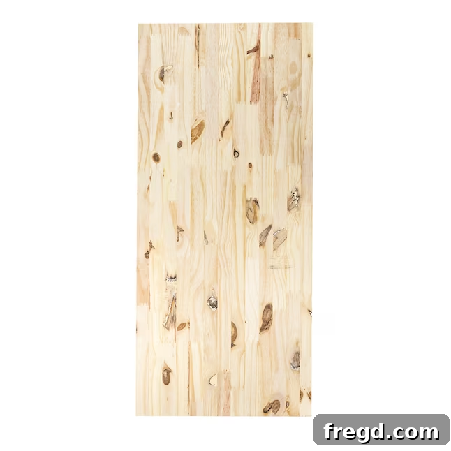 Under Stair Closet Reimagined 5 Edge glued pine panels used as countertops