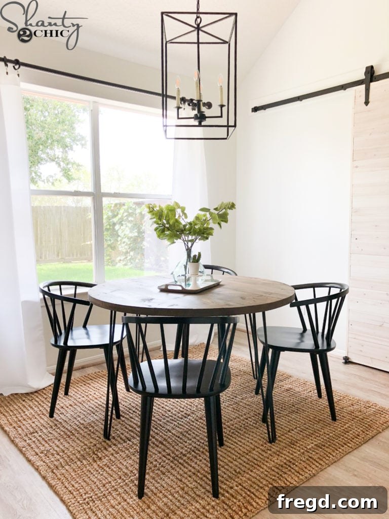 DIY Round Hairpin Table.