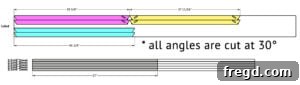 Cut list diagram for dog bed