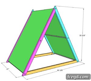 Applying finish to the completed doghouse bed frame