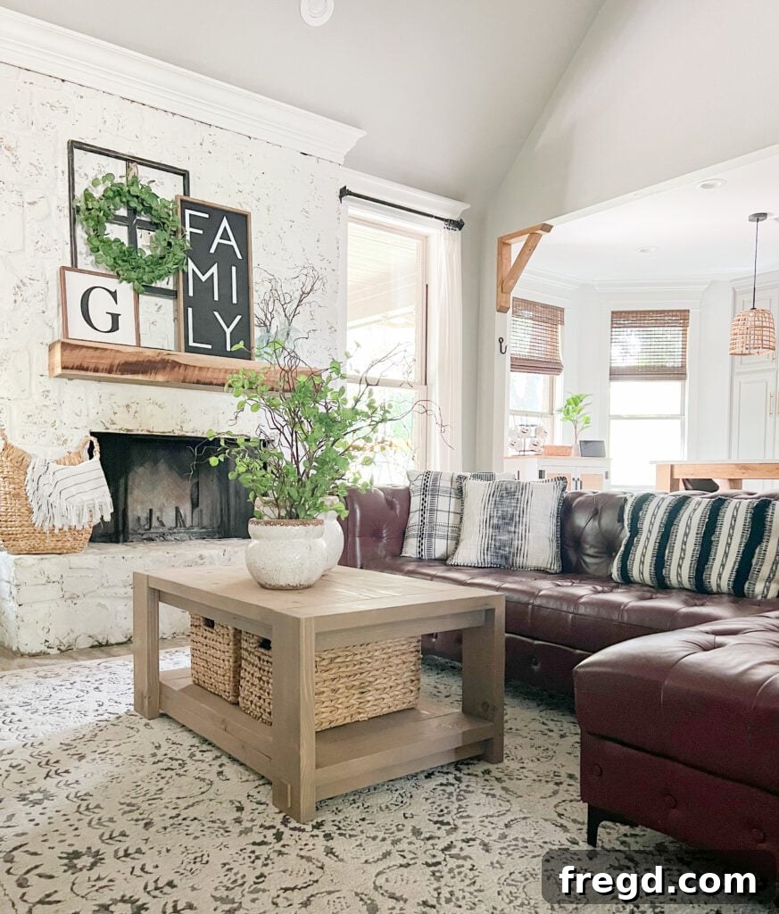 Craft Your Seven-Board Coffee Table 2 Finished DIY wood coffee table, showcasing its sturdy construction and custom stain. A budget-friendly woodworking project.