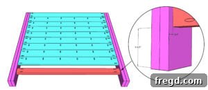 Craft Your Sleep Haven: DIY Bed Frame and Timber Headboard 38 Installing headboard stretcher