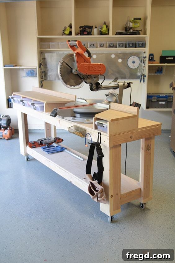 Craft Your Own Miter Saw Station 2 Completed DIY Miter Saw Stand