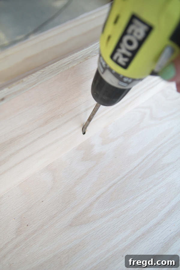 Craft Your Own Miter Saw Station 13 Miter saw fence attached to workbench
