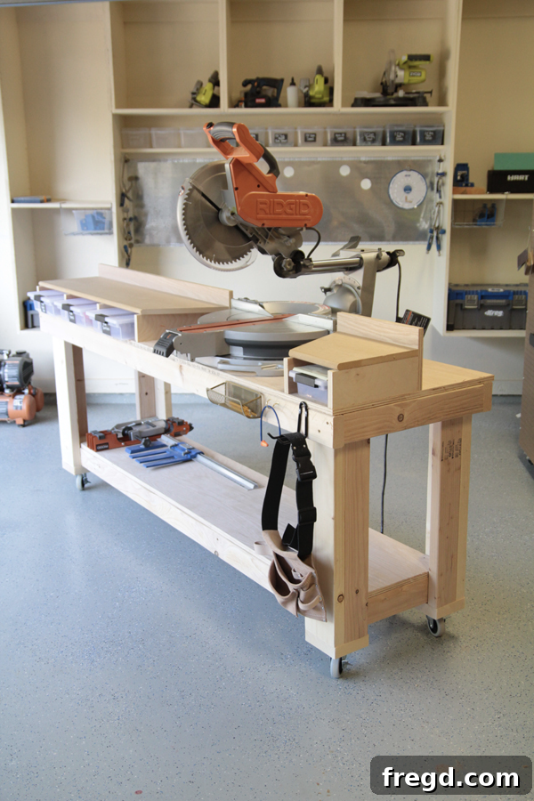 Craft Your Own Miter Saw Station 20 Finished miter saw stand top