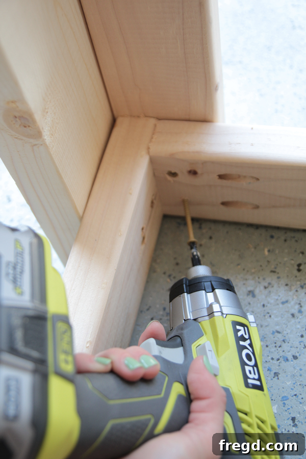 Craft Your Own Miter Saw Station 8 Legs attached to bottom frame