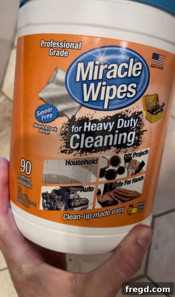 Degreasing bathroom cabinets before painting