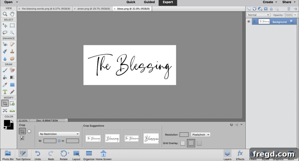 Digital design for the heading and ending words of the wall sign.