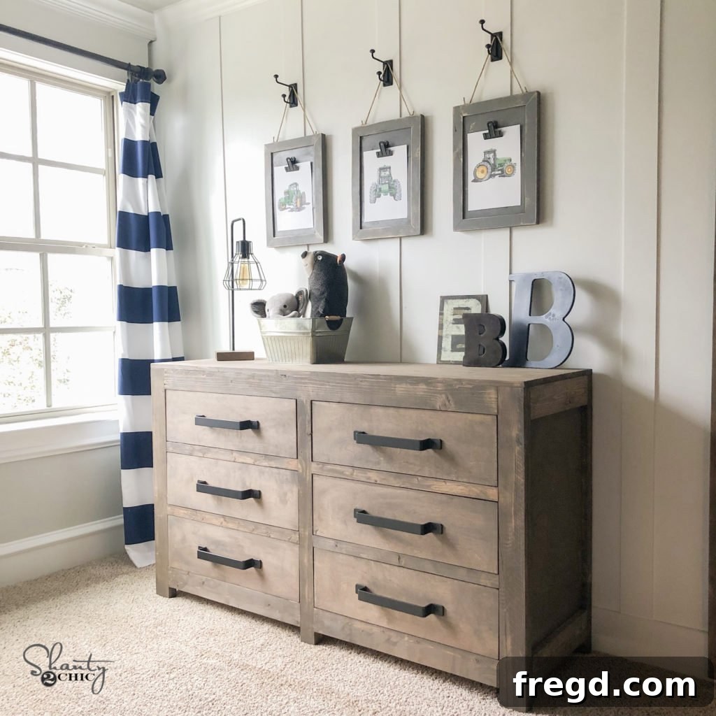 Craft Your Perfect Dresser 35 6-drawer dresser in a modern farmhouse style