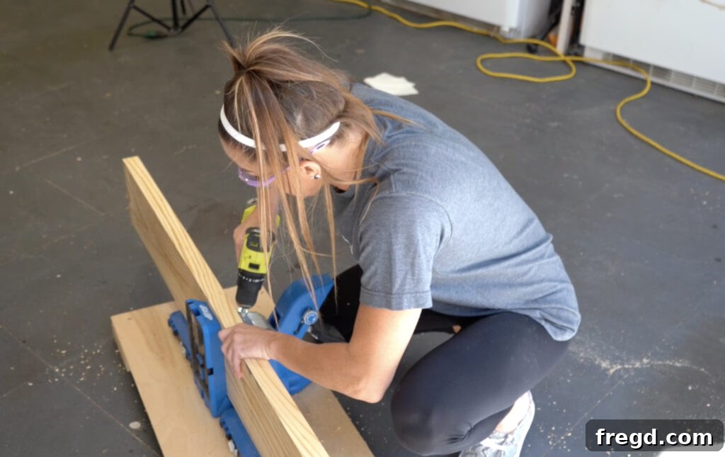 Measuring and cutting headboard planks