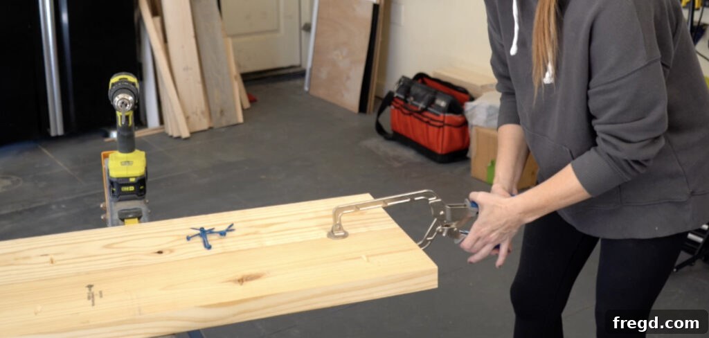 Using Kreg Face Clamps for smooth plank assembly