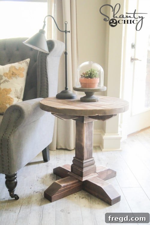 Your First End Table A Simple DIY Project 17 Farmhouse style end table