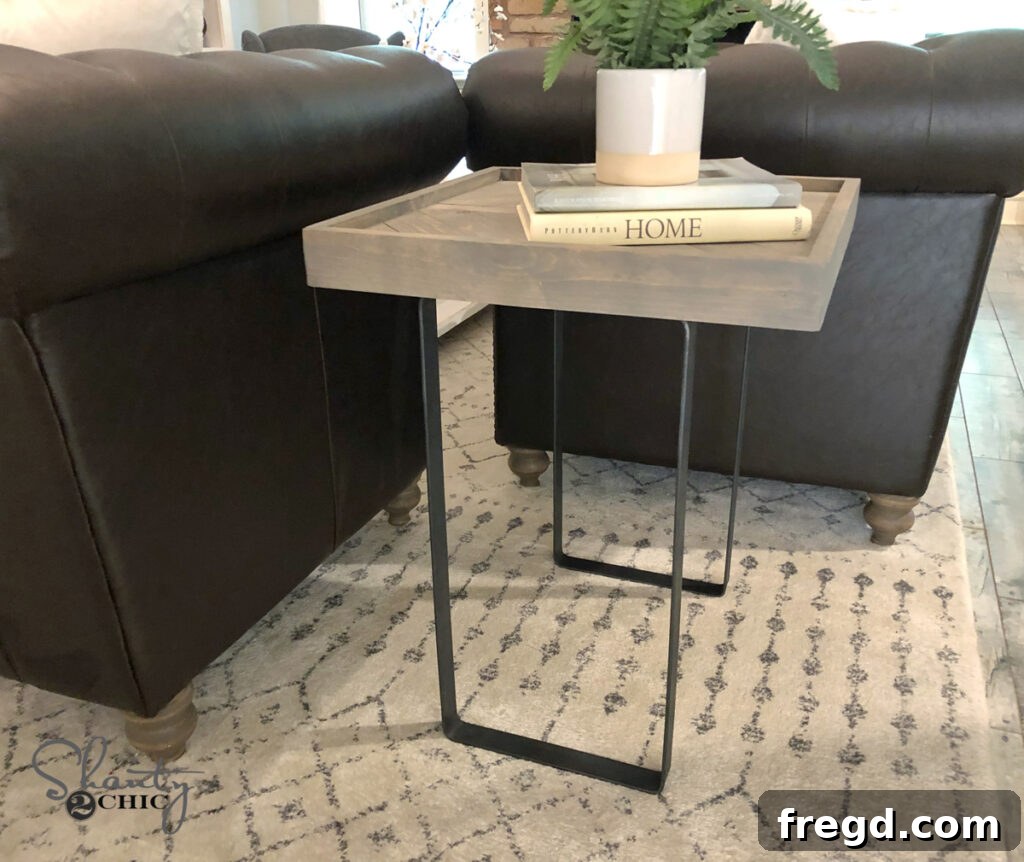 Your First End Table A Simple DIY Project 18 Modern rustic end table