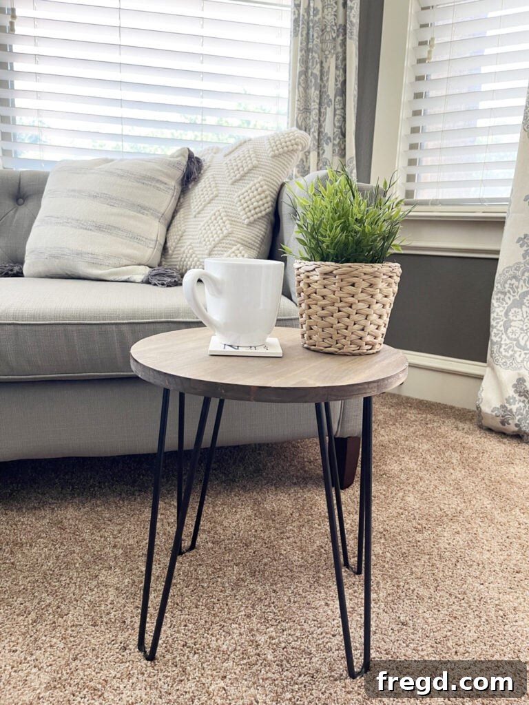 Your First End Table A Simple DIY Project 19 Small end table perfect for tight spaces