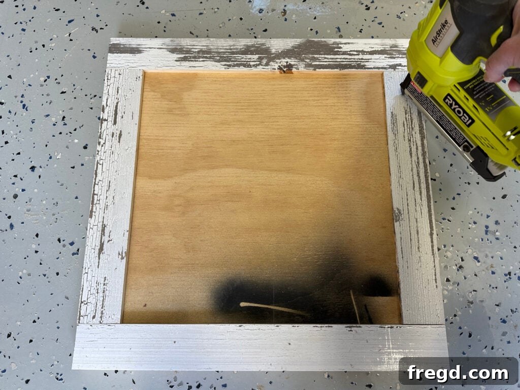 Your First End Table A Simple DIY Project 5 Short frame pieces being measured and cut to fit the tabletop frame