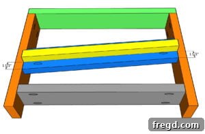 Illustrative diagram for attaching cleats in the DIY outdoor chair recipe.