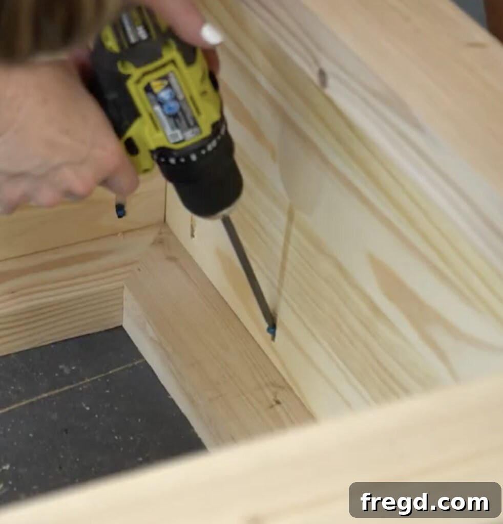 Ensuring the back frame is flush with the cabinet edges