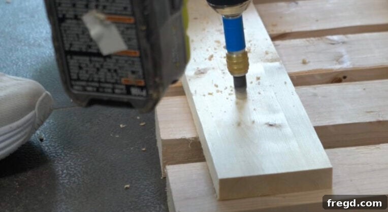 Assembling the backrest slats with back braces