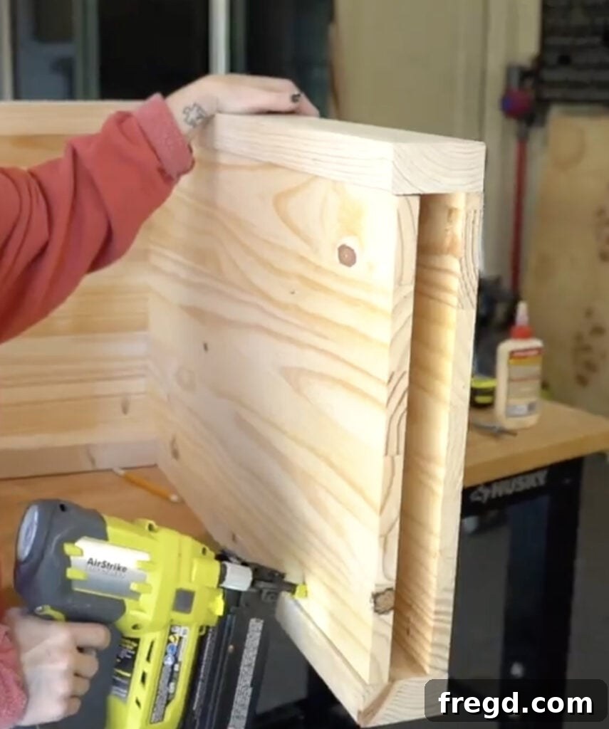 Elegant Waterfall Desk Build 20 Waterfall effect taking shape with the inside panels installed