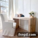DIY Waterfall Writing Desk Finished Product