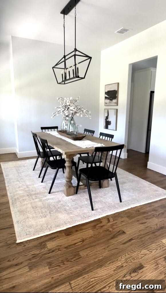 Build Your Own Dining Table with Free DIY Plans 33 Overhead view of the dining table top, highlighting the plank construction