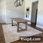 Detailed illustration of the DIY Modern Refectory Dining Table