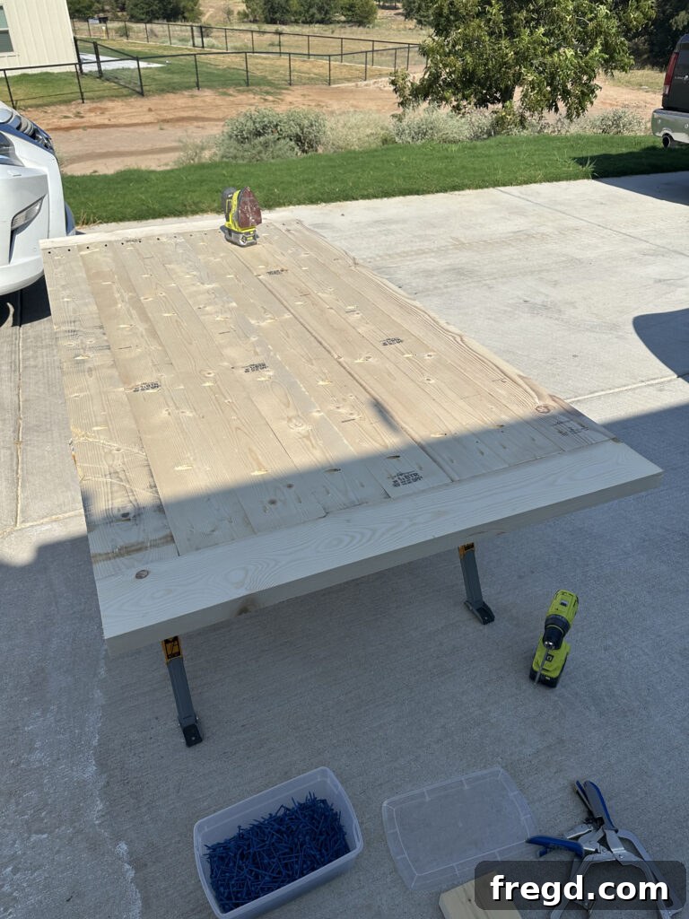 Build Your Own Dining Table with Free DIY Plans 5 Attaching breadboards to the ends of the table top planks