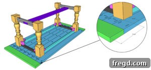 Build Your Own Dining Table with Free DIY Plans 45 Diagram for attaching table top to base