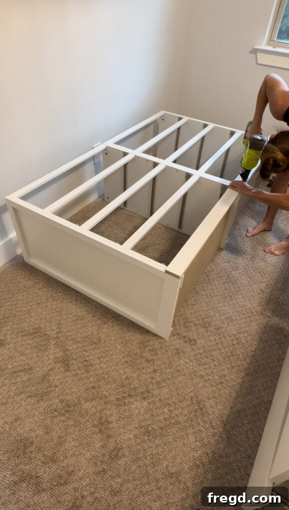 Elevating Your Ikea Malm Dresser 12 Dresser with base trim installed