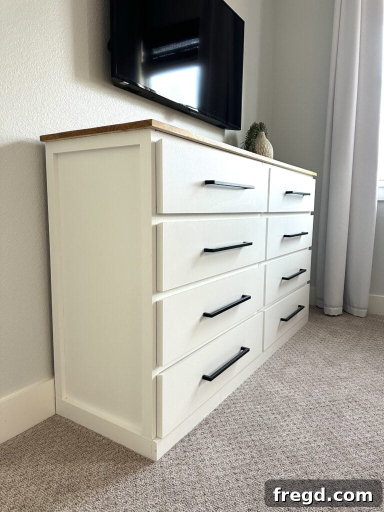 Elevating Your Ikea Malm Dresser 26 Stylish custom dresser detail