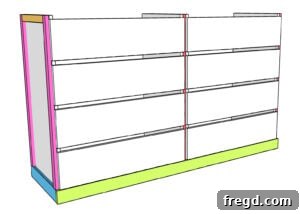 Elevating Your Ikea Malm Dresser 38 Attaching base trim