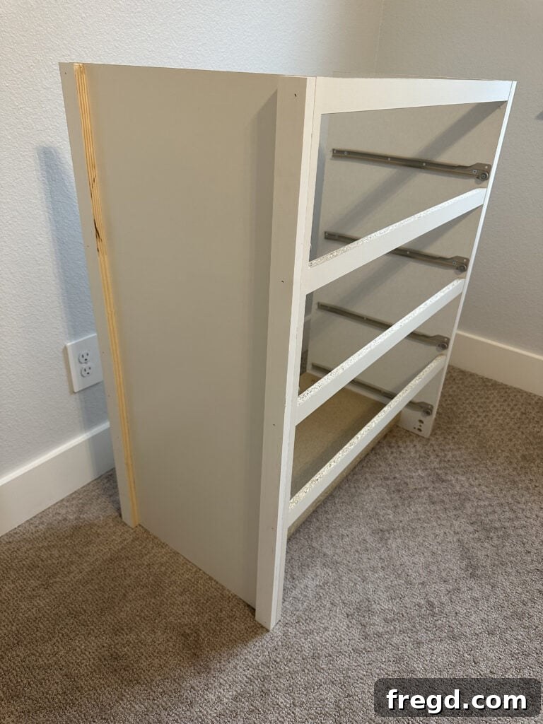 Elevating Your Ikea Malm Dresser 6 Dresser with middle trim attached