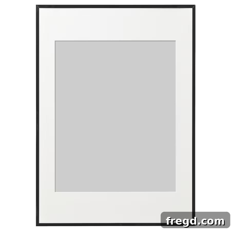 DIY Map Art Made Easy A Visual Walkthrough 5 IKEA Lomviken frames in black, waiting to be filled with custom city map prints for a stylish DIY project